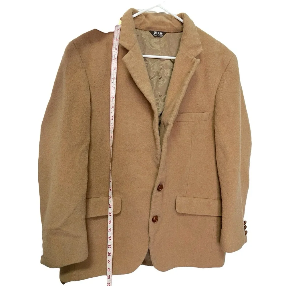 Bill Blass Tan‎ Camel Hair Blazer Sport Coat Jacket Vintage Old Money Preppy